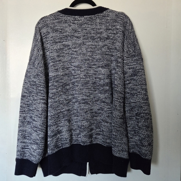 Cardigan Sweaters Open Front Button Down Navy Blue Womens Cardigan with Pockets - Picture 2 of 8